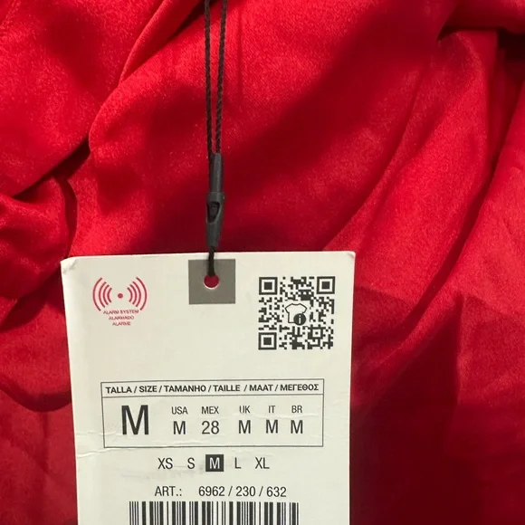 Zara Red Satin Midi Dress - Picture 5 of 6